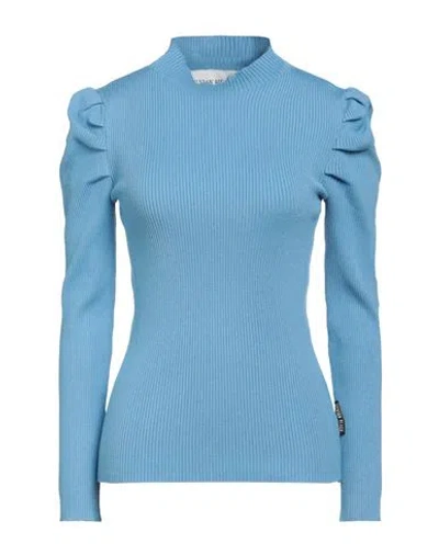 Silvian Heach Woman Turtleneck Sky Blue Size Xxs Viscose, Polyester, Nylon