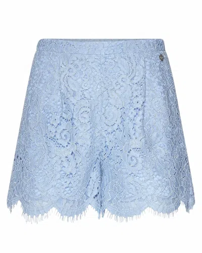 Silvian Heach Women's Decorative Workmanship And Finished Edge Shorts In Sky Blue