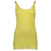 Silvian Heach Yellow Cotton Womens Tank With Lace Detail In Yellow