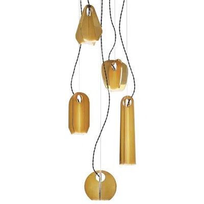 Pre-owned Silvio Mondino Studio Tessere - Modular Sculptural Solid Brass Pendant Light By  In Sand