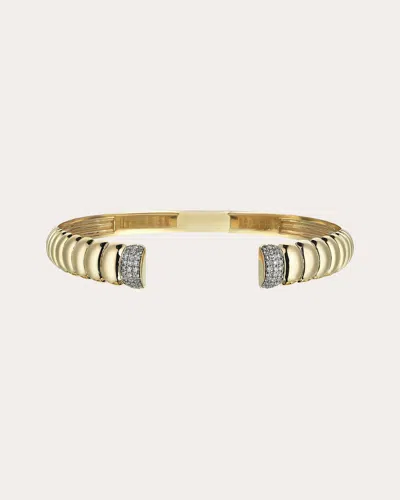 Sim And Roz Women's Diamond Morphose Cuff Bracelet In Gold