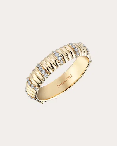 Sim And Roz Women's Diamond Movement Ring In Gold