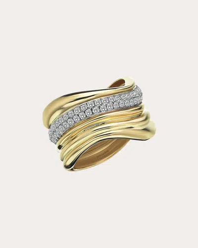 Sim And Roz Women's Diamond Stream Band Ring In Gold