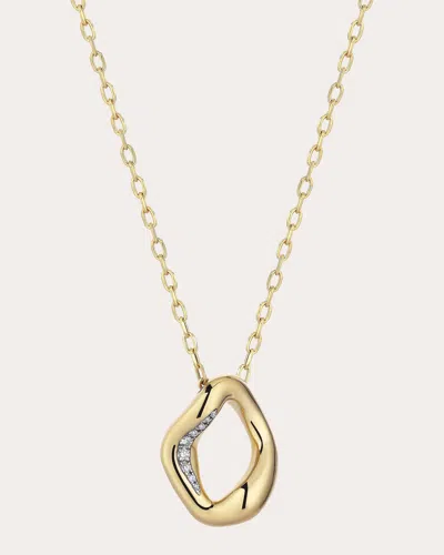 Sim And Roz Women's Diamond Stream Pendant Necklace In Gold