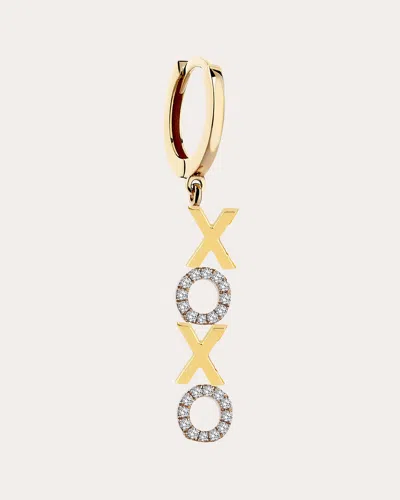 Sim And Roz Women's Diamond 'xoxo' Mantra Drop Earring In Gold