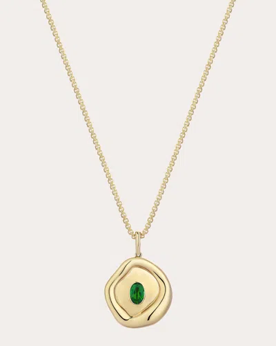 Sim And Roz Women's Diopside Treasured Pendant Necklace In Gold
