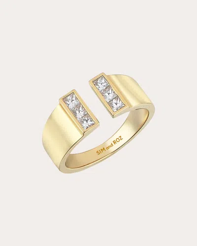 Sim And Roz Women's Vortex Loa 14k Yellow Gold & 0.41 Tcw Diamond Cuff Ring