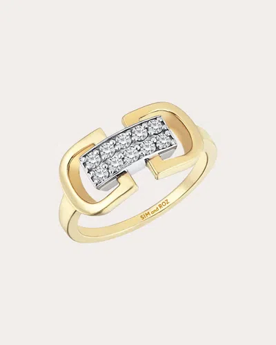 Sim And Roz Women's Momentum Ring In Gold