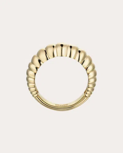 Sim And Roz Connected Morphose 14k Yellow Gold Fluted Ring