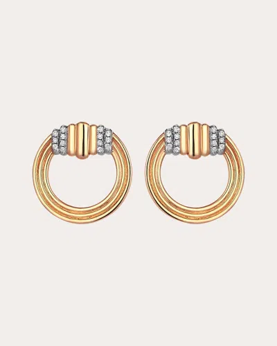Sim And Roz Women's Spiral Drop Earrings In Gold