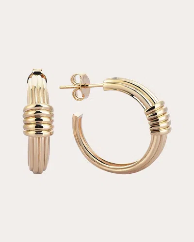 Sim And Roz Women's Torque Hoop Earrings In Gold