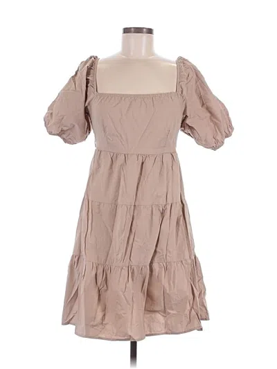 Pre-owned Sim & Sam Casual Dress In Brown