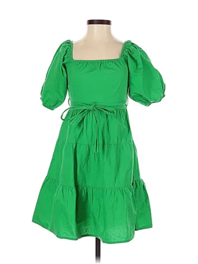 Pre-owned Sim & Sam Casual Dress In Green