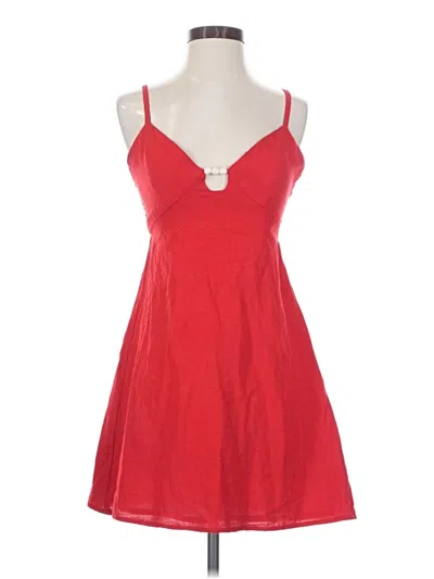 Pre-owned Sim & Sam Casual Dress In Red