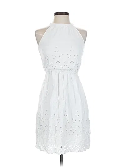 Pre-owned Sim & Sam Casual Dress In White