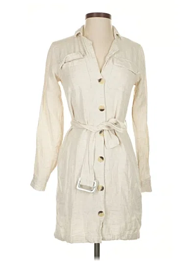 Pre-owned Sim & Sam Casual Dress In White
