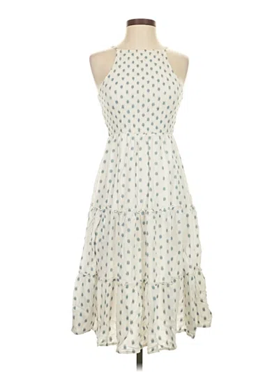 Pre-owned Sim & Sam Casual Dress In White