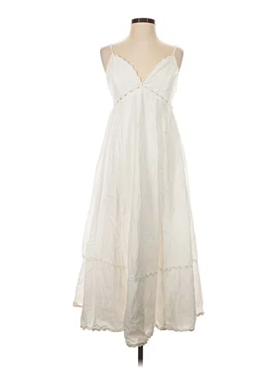 Pre-owned Sim & Sam Casual Dress In White