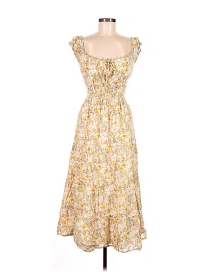 Pre-owned Sim & Sam Casual Dress In Yellow