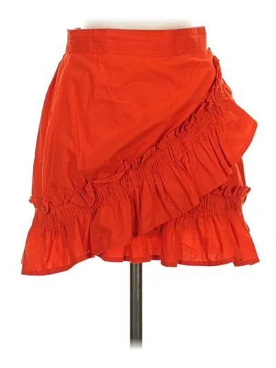 Pre-owned Sim & Sam Casual Skirt In Orange