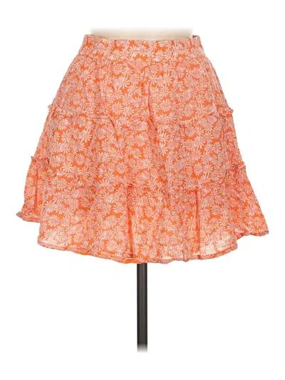 Pre-owned Sim & Sam Casual Skirt In Orange