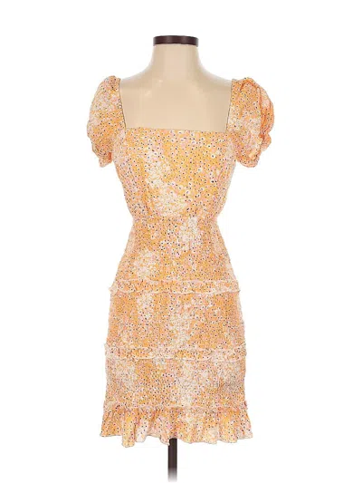 Pre-owned Sim & Sam Cocktail Dress In Orange