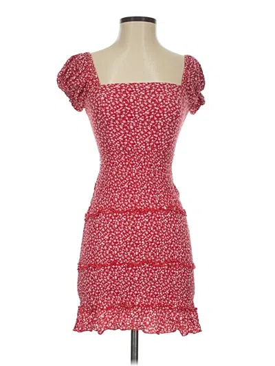 Pre-owned Sim & Sam Cocktail Dress In Red