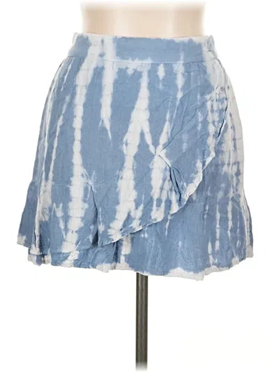 Pre-owned Sim & Sam Denim Skirt In Blue