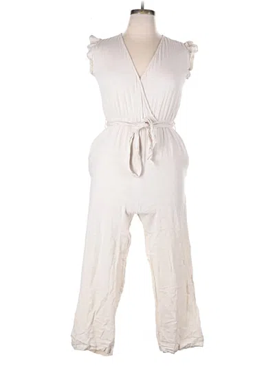 Pre-owned Sim & Sam Jumpsuit In Ivory