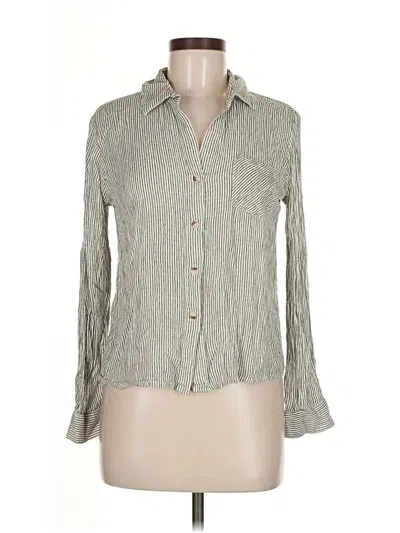 Pre-owned Sim & Sam Long Sleeve Button Down Shirt In Gray