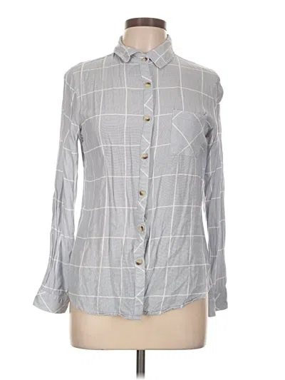 Pre-owned Sim & Sam Long Sleeve Button Down Shirt In Gray