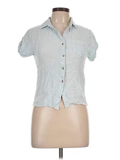 Pre-owned Sim & Sam Short Sleeve Blouse In Blue