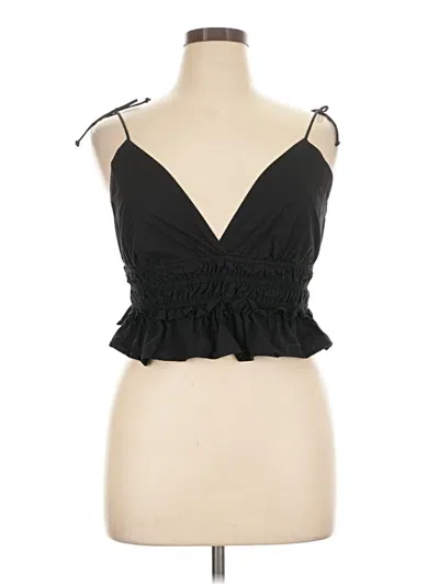 Pre-owned Sim & Sam Sleeveless Blouse In Black