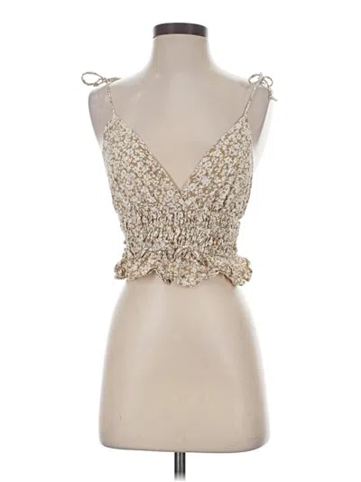 Pre-owned Sim & Sam Sleeveless Blouse In Gold