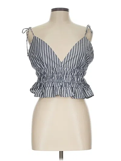 Pre-owned Sim & Sam Sleeveless Blouse In Gray