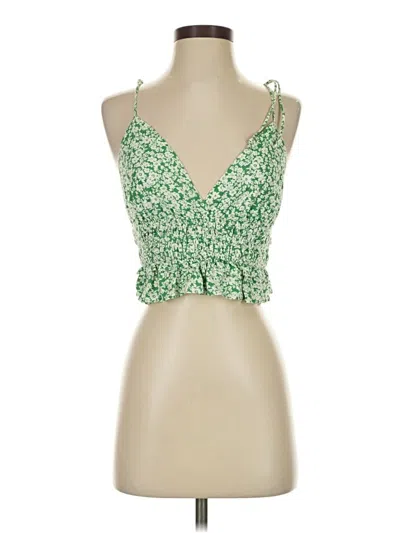 Pre-owned Sim & Sam Sleeveless Blouse In Green