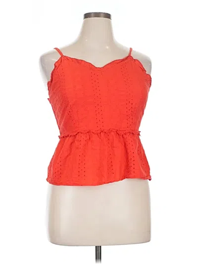 Pre-owned Sim & Sam Sleeveless Blouse In Orange
