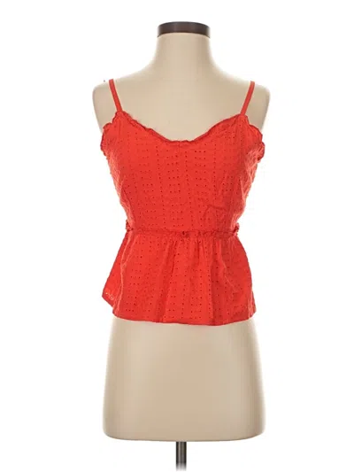 Pre-owned Sim & Sam Sleeveless Blouse In Red