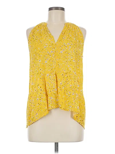 Pre-owned Sim & Sam Sleeveless Blouse In Yellow