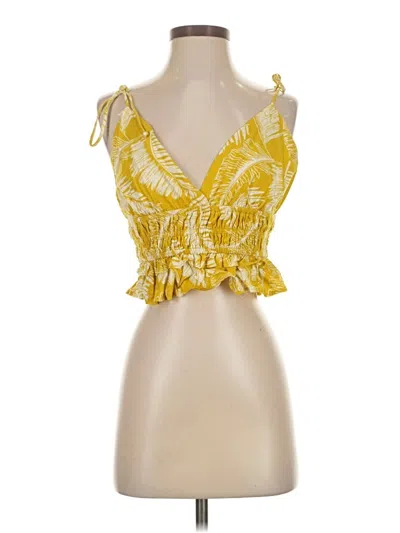Pre-owned Sim & Sam Sleeveless Blouse In Yellow