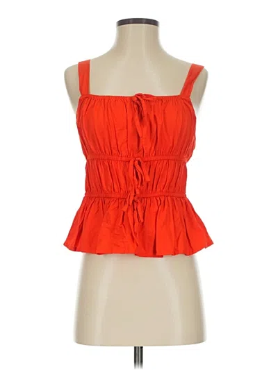 Pre-owned Sim & Sam Tank Top Orange Strapless Neckline Tops