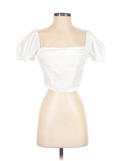 Pre-owned Sim & Sam Tube Top White Strapless Neckline Tops