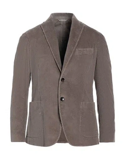 Simbols Man Blazer Khaki Size 40 Cotton, Elastane