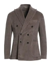 Simbols Man Blazer Khaki Size 40 Cotton, Elastane