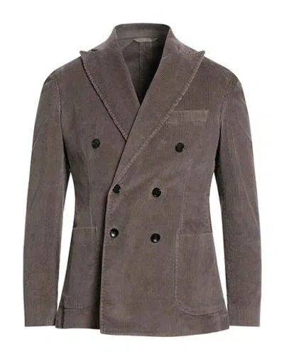 Simbols Man Blazer Khaki Size 40 Cotton, Elastane