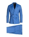 Simbols Man Suit Blue Size 42 Wool, Viscose, Polyester, Elastane