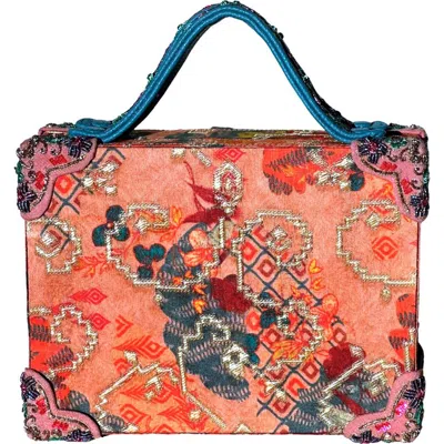 Simitri Brocade Briefcase Bag In Pink