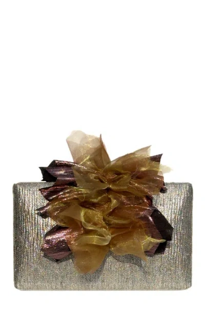 Simitri Bronzed Angel Clutch In Brown