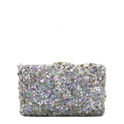 Simitri Cinderella Kitsch Clutch In Silver/grey