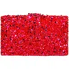 Simitri Classic Sequin Kitsch Clutch In Red